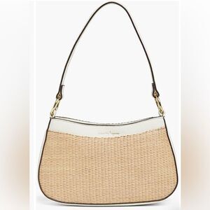 Nanette Lepore Barri‎ Straw Baguette Shoulder Bag Handbag